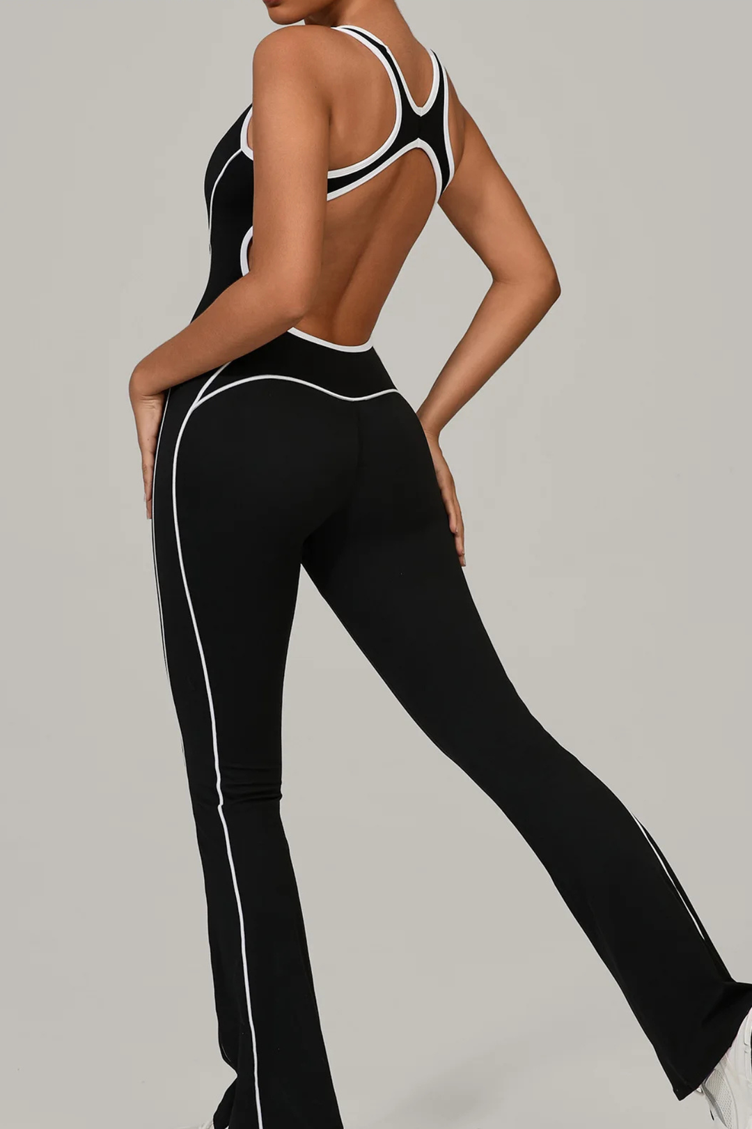 Seline Contouring Open-Back Jumpsuit