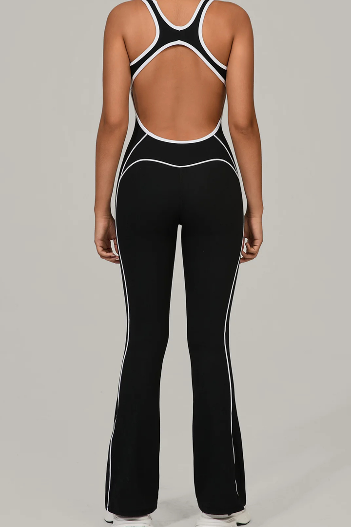 Seline Contouring Open-Back Jumpsuit