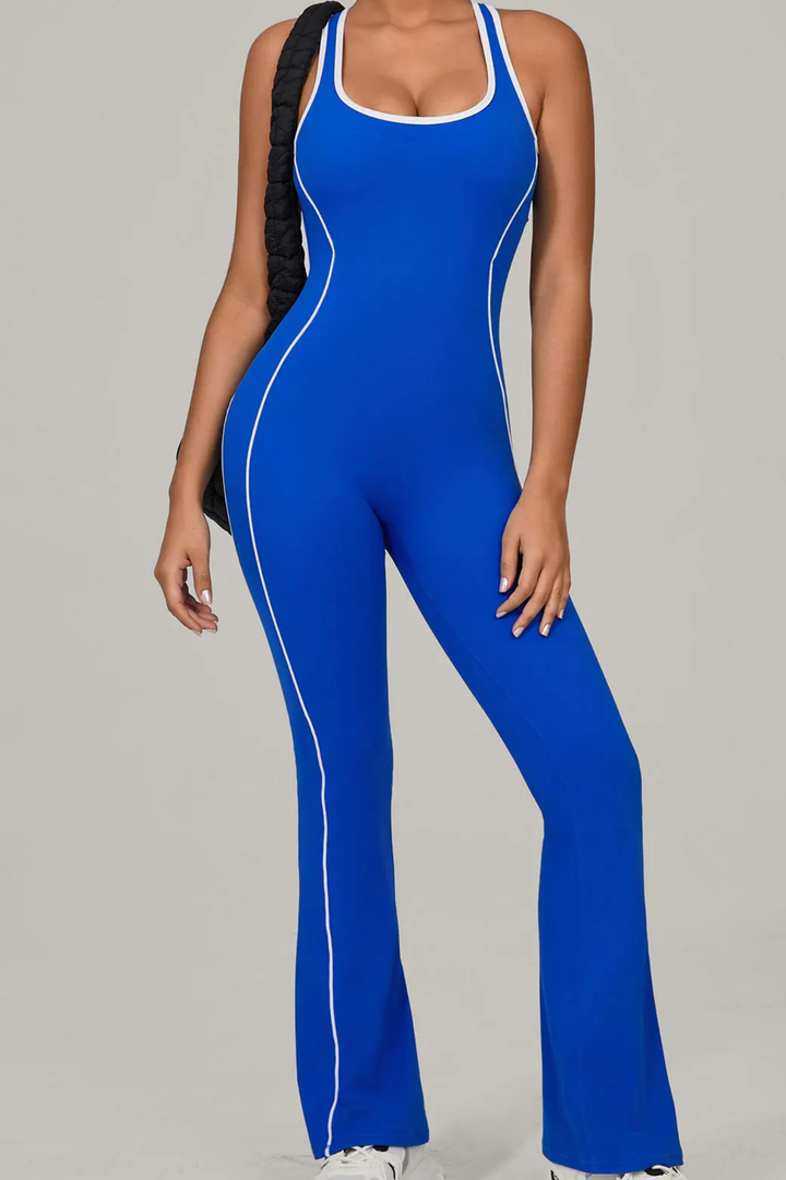 Seline Contouring Open-Back Jumpsuit
