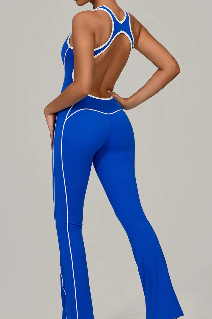 Seline Contouring Open-Back Jumpsuit