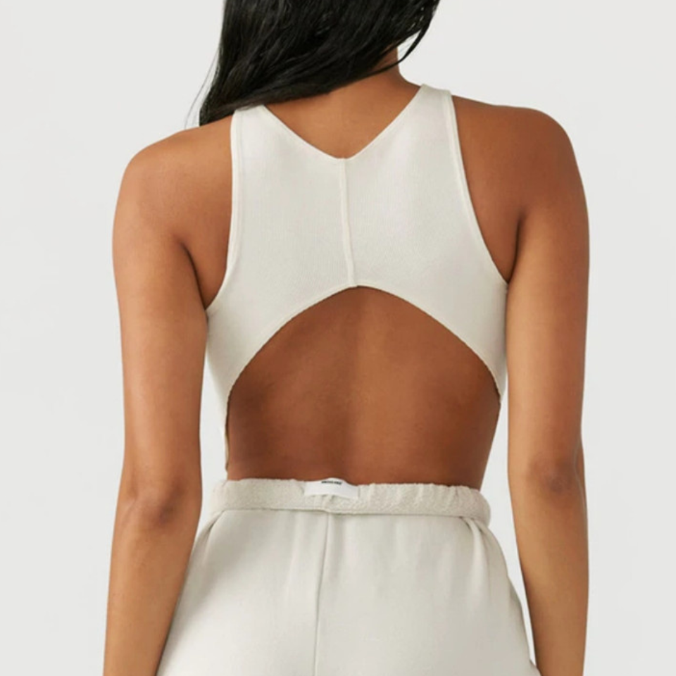 Cutout Zip Yoga Top