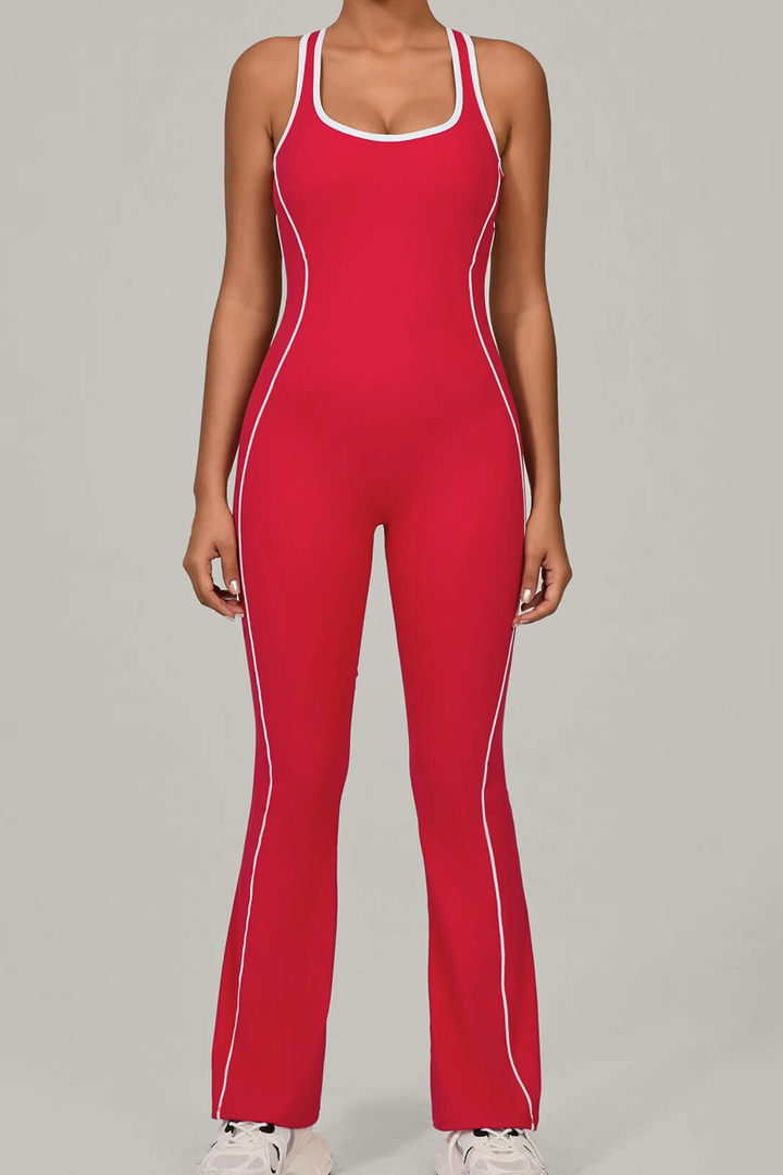 Seline Contouring Open-Back Jumpsuit
