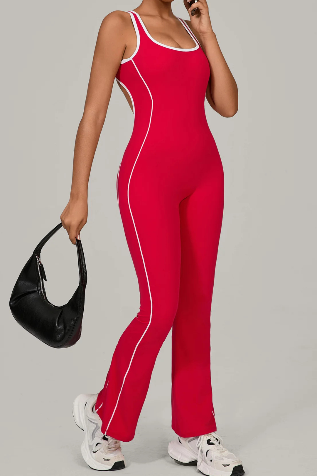 Seline Contouring Open-Back Jumpsuit