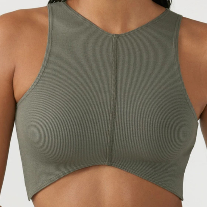 Cutout Zip Yoga Top