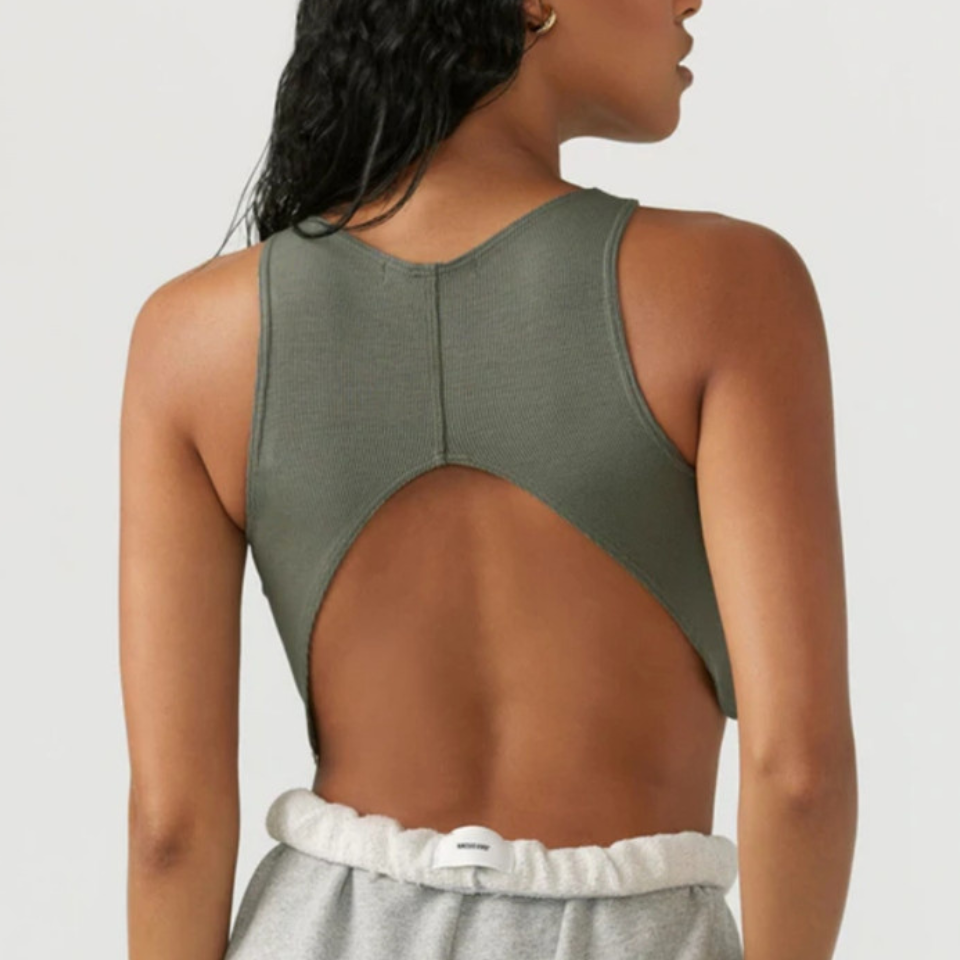 Cutout Zip Yoga Top
