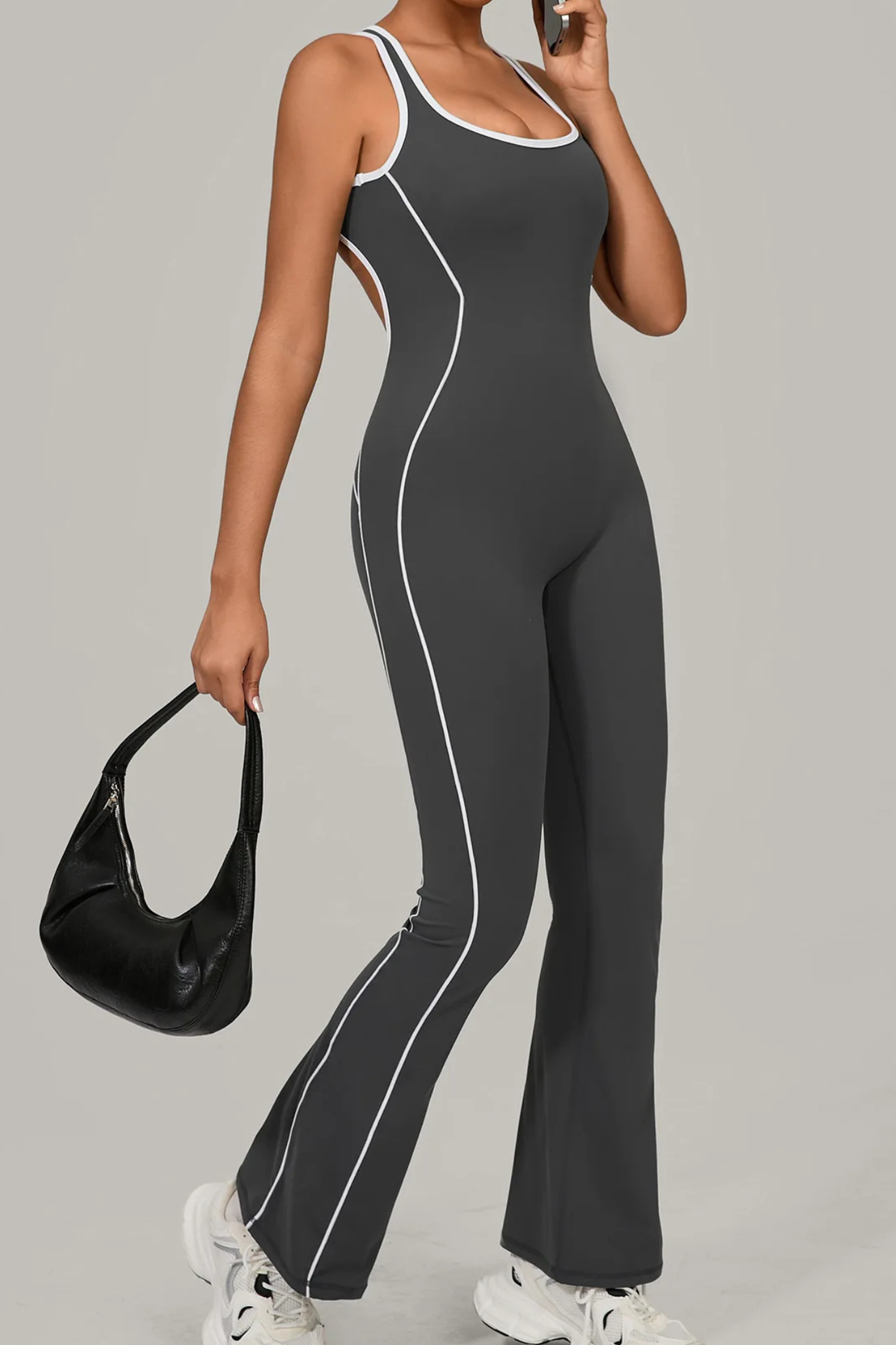 Seline Contouring Open-Back Jumpsuit