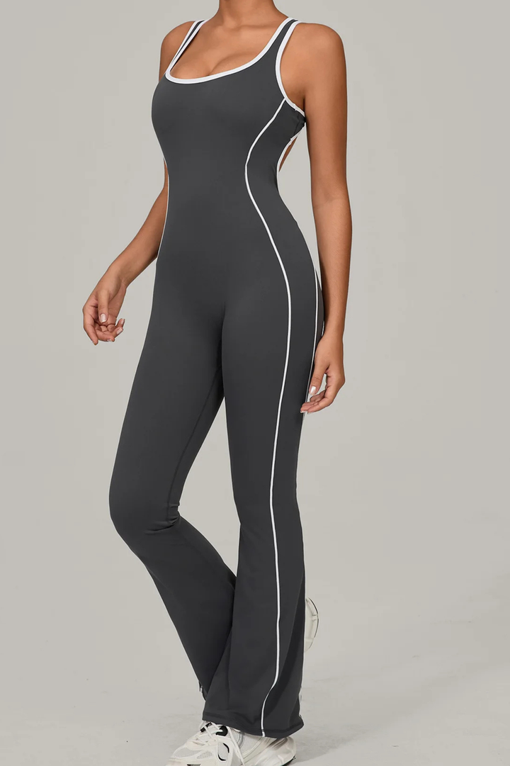 Seline Contouring Open-Back Jumpsuit