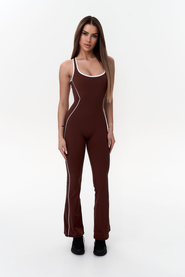 Seline Contouring Open-Back Jumpsuit