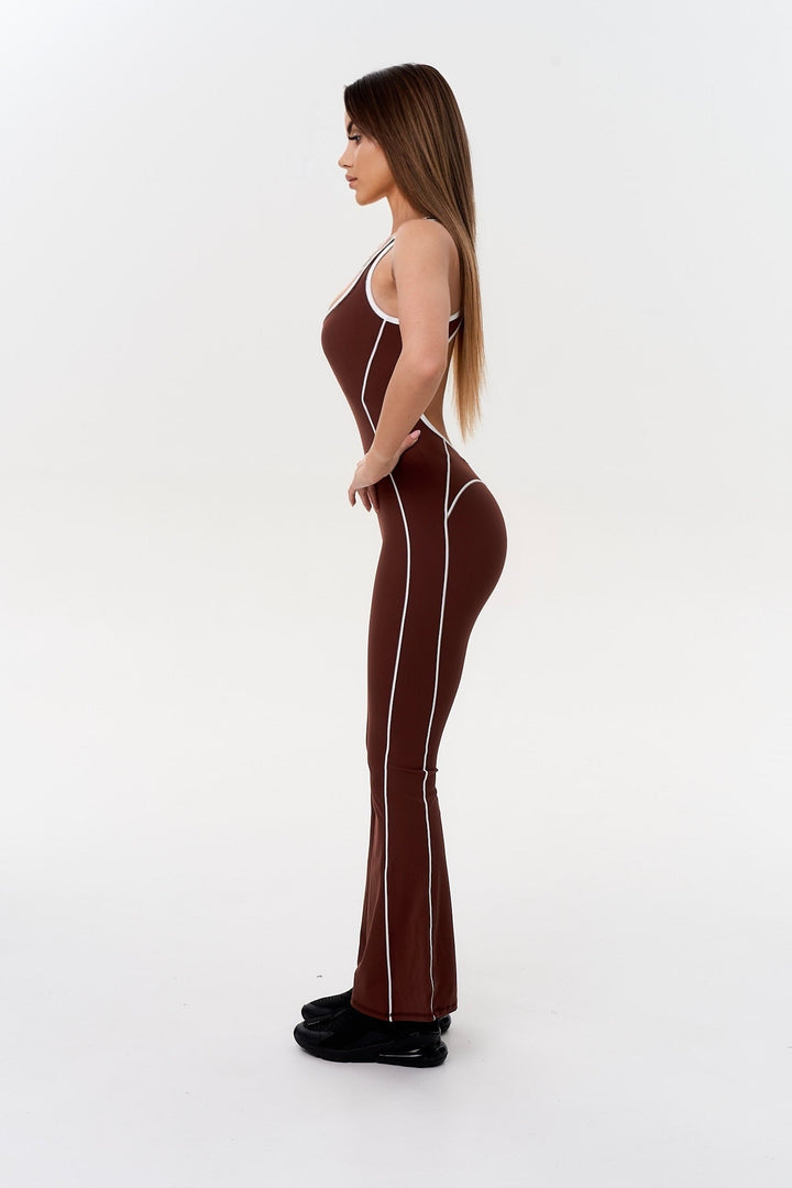 Seline Contouring Open-Back Jumpsuit