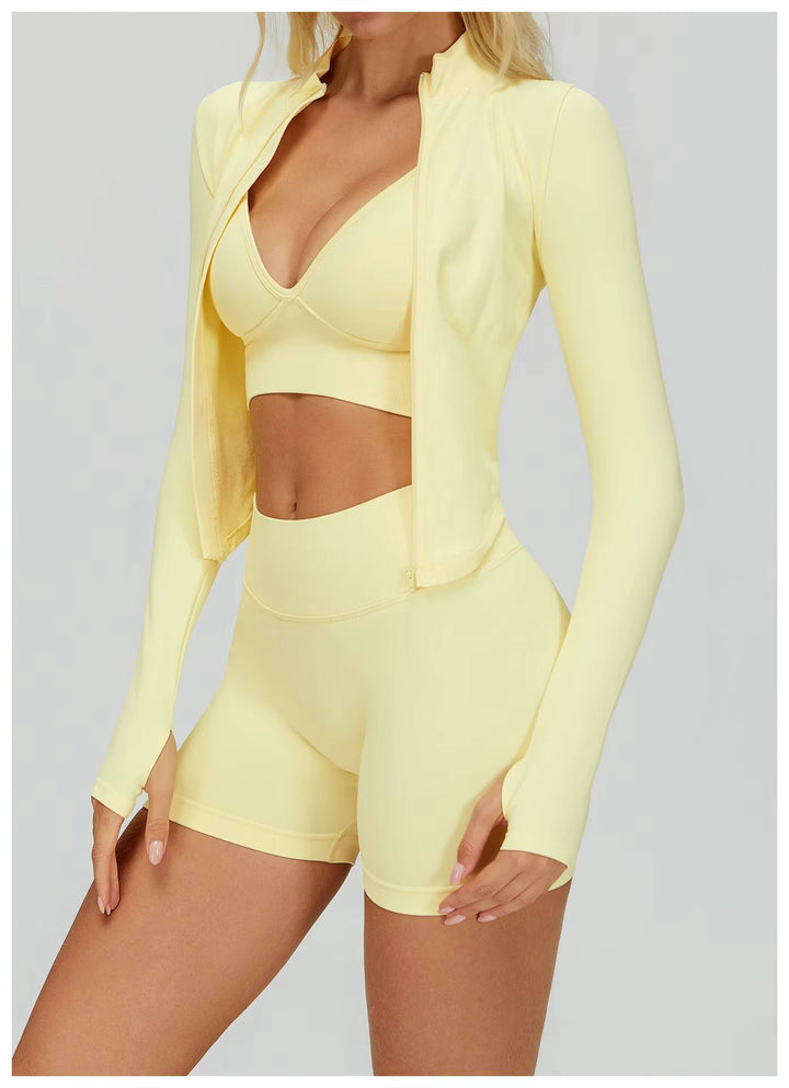 Sleek Zip-Up Long Sleeve Jacket