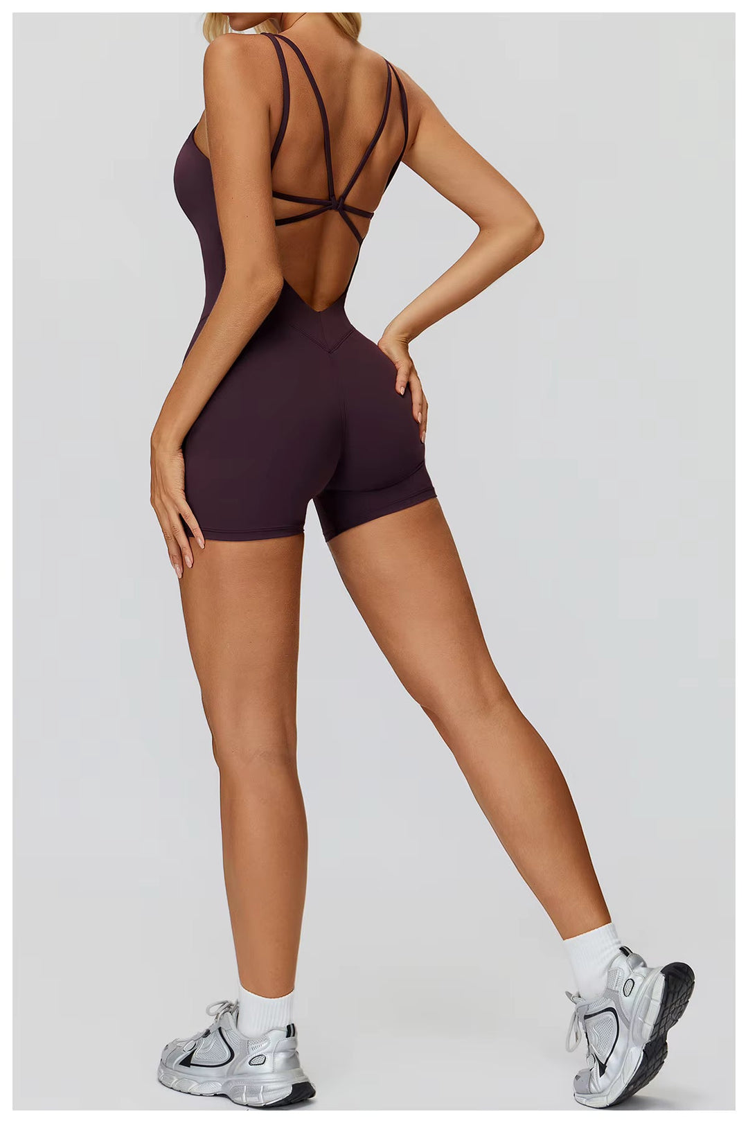 Strappy Back Shorts Jumpsuit
