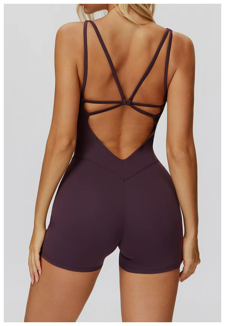 Strappy Back Shorts Jumpsuit