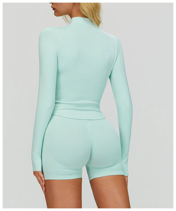 Sleek Zip-Up Long Sleeve Jacket