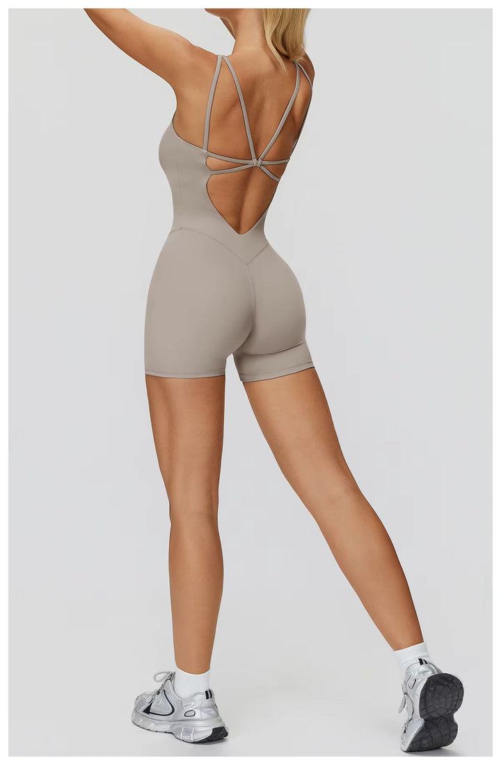 Strappy Back Shorts Jumpsuit
