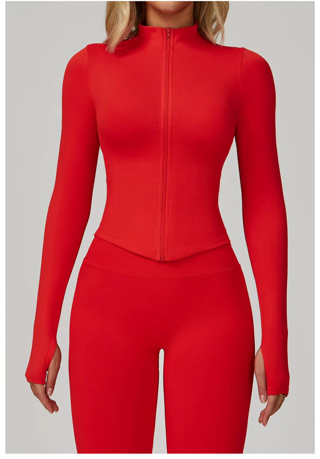 Sleek Zip-Up Long Sleeve Jacket