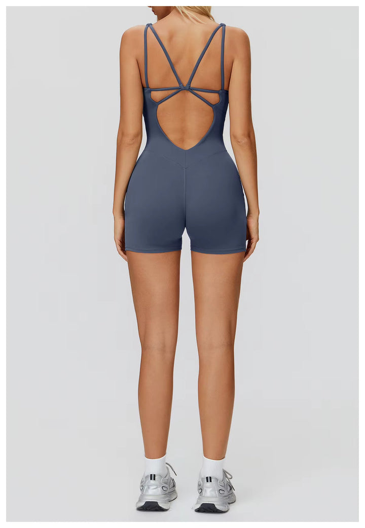 Strappy Back Shorts Jumpsuit