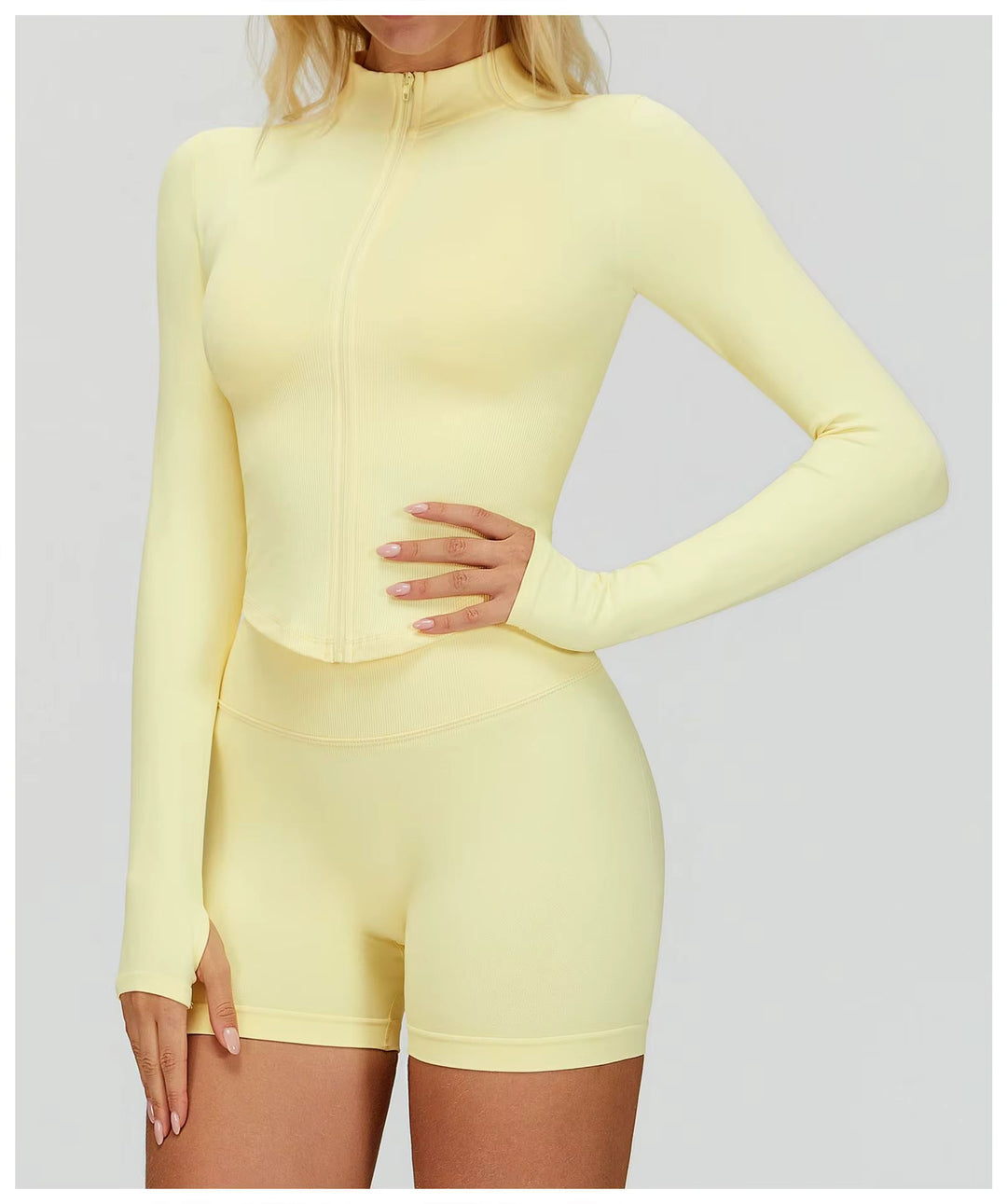 Sleek Zip-Up Long Sleeve Jacket
