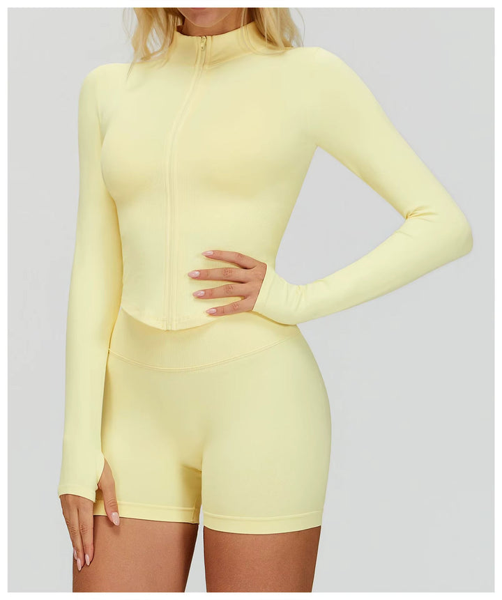 Sleek Zip-Up Long Sleeve Jacket