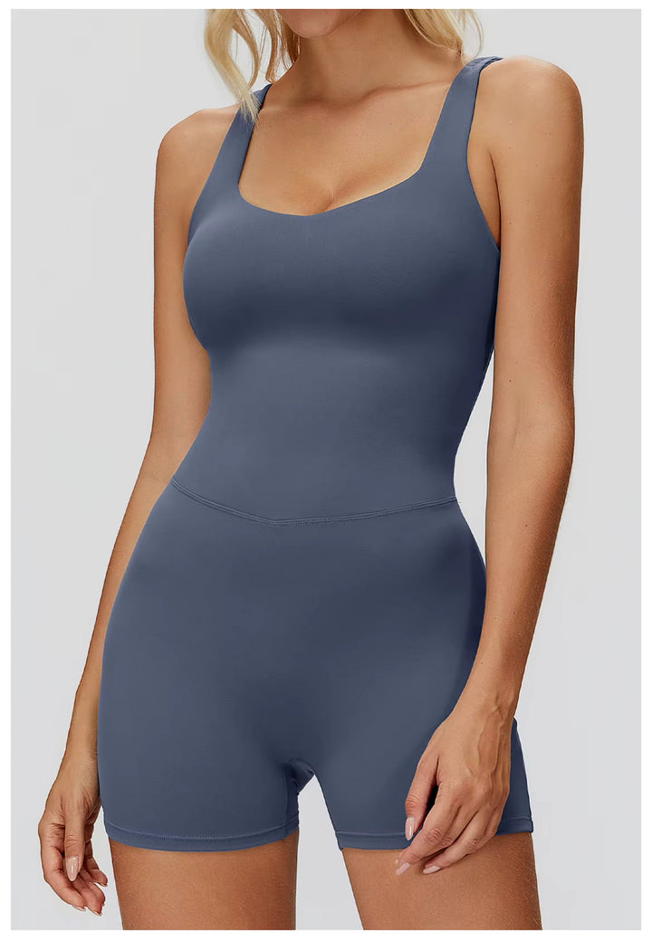 Strappy Back Shorts Jumpsuit