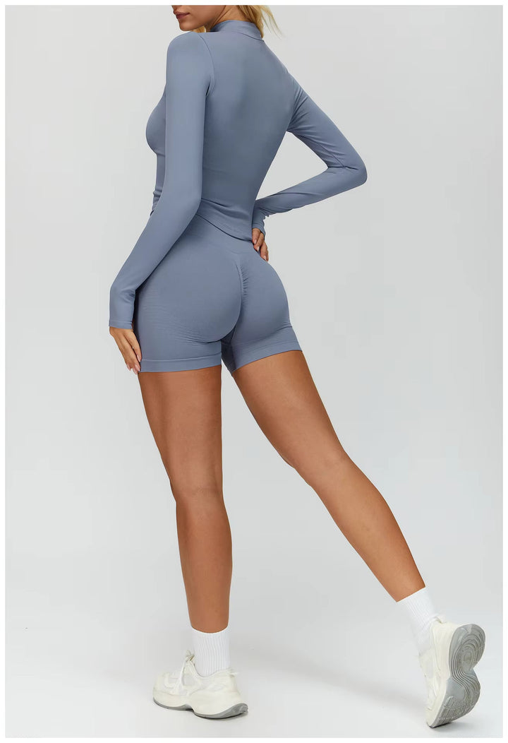 Sleek Zip-Up Long Sleeve Jacket