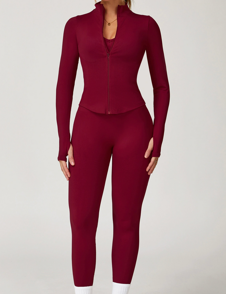 Sleek Zip-Up Long Sleeve Jacket