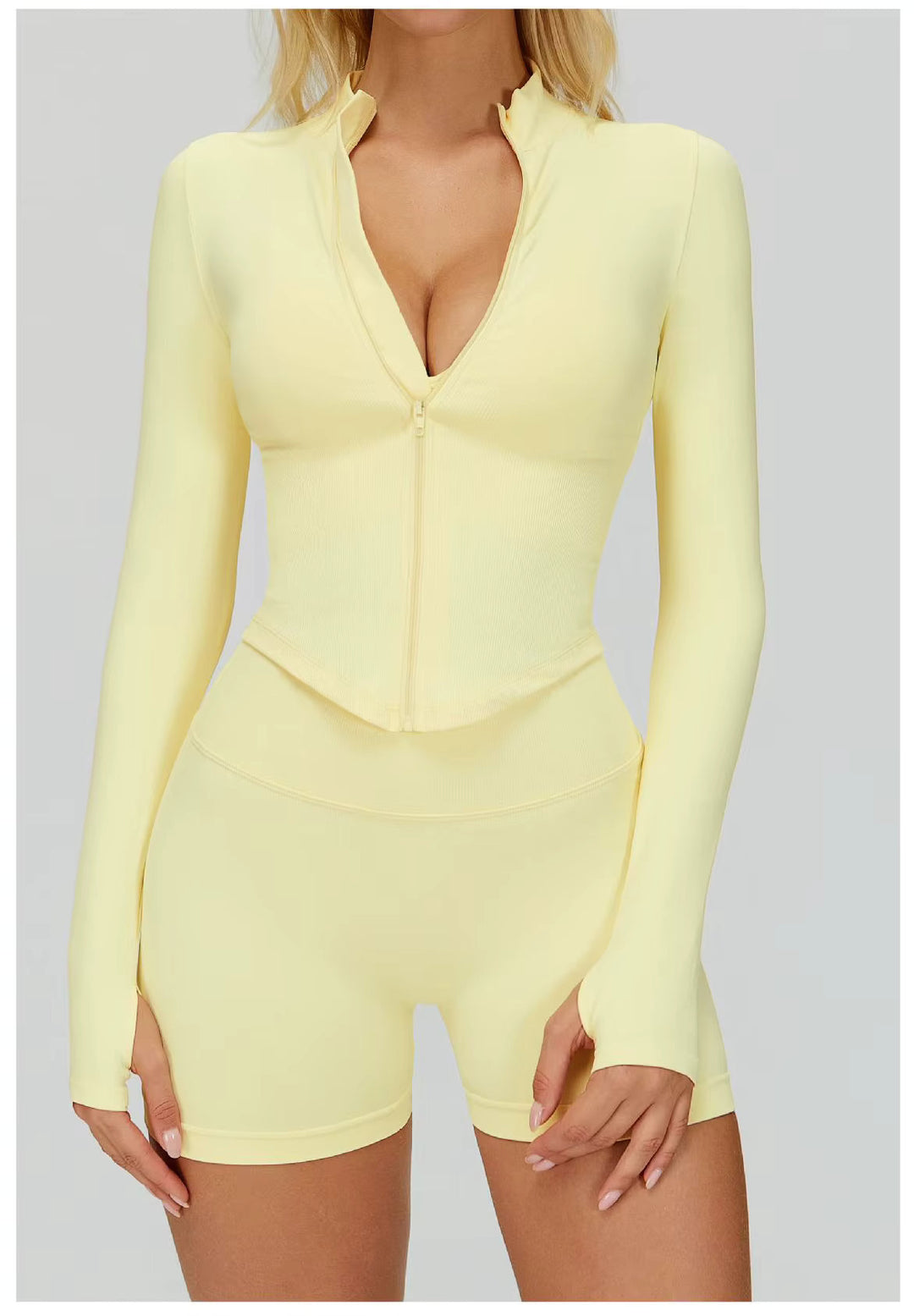 Sleek Zip-Up Long Sleeve Jacket