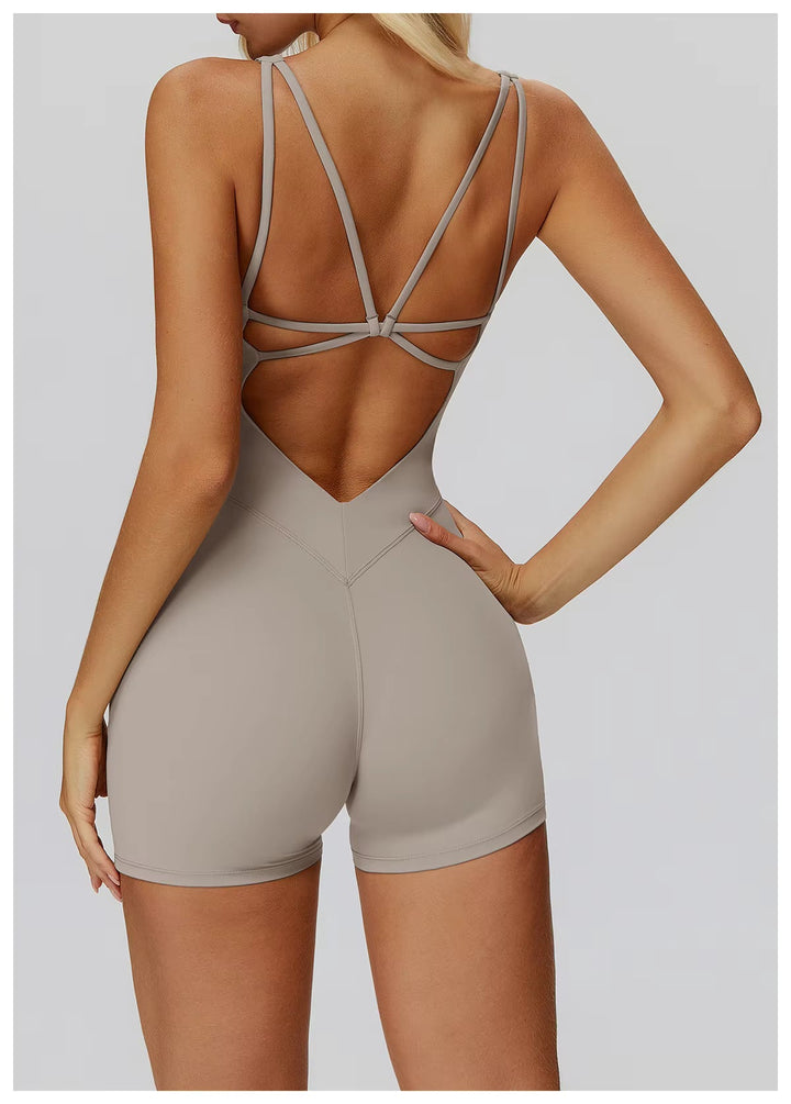 Strappy Back Shorts Jumpsuit
