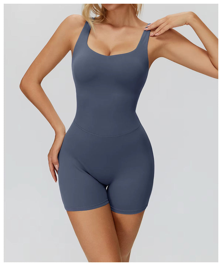 Strappy Back Shorts Jumpsuit