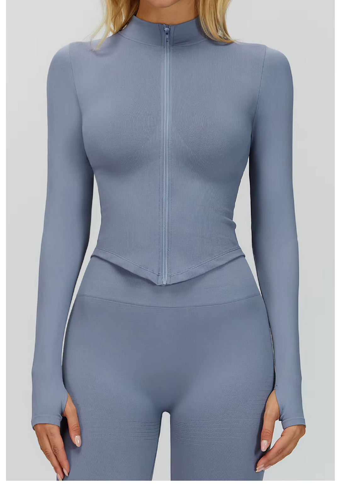 Sleek Zip-Up Long Sleeve Jacket